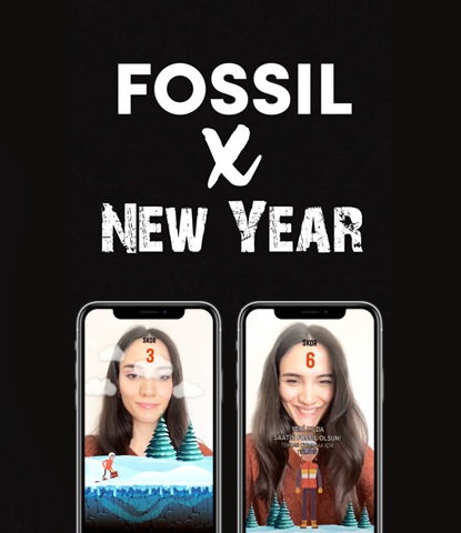 Wox Creative Fossil Saat&Saat - New Year Instagram Story AR Filtre